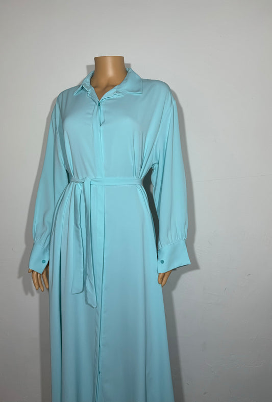 ROBE ABAYA CHEMISE AVEC CEINTURE