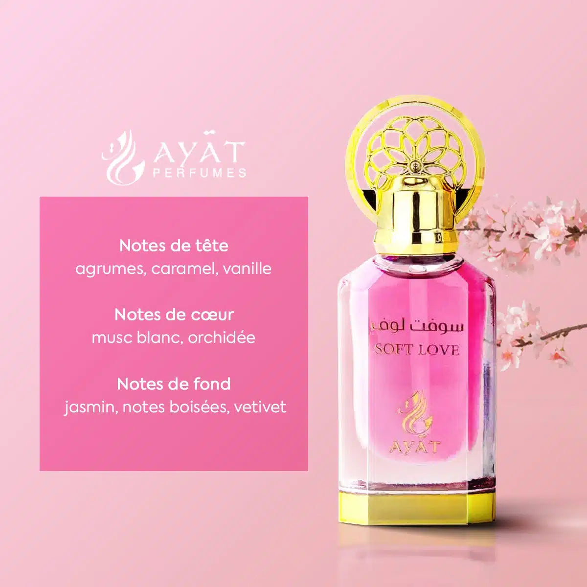 Huile Parfumée Soft Love – Ayat Perfumes – 12 ml