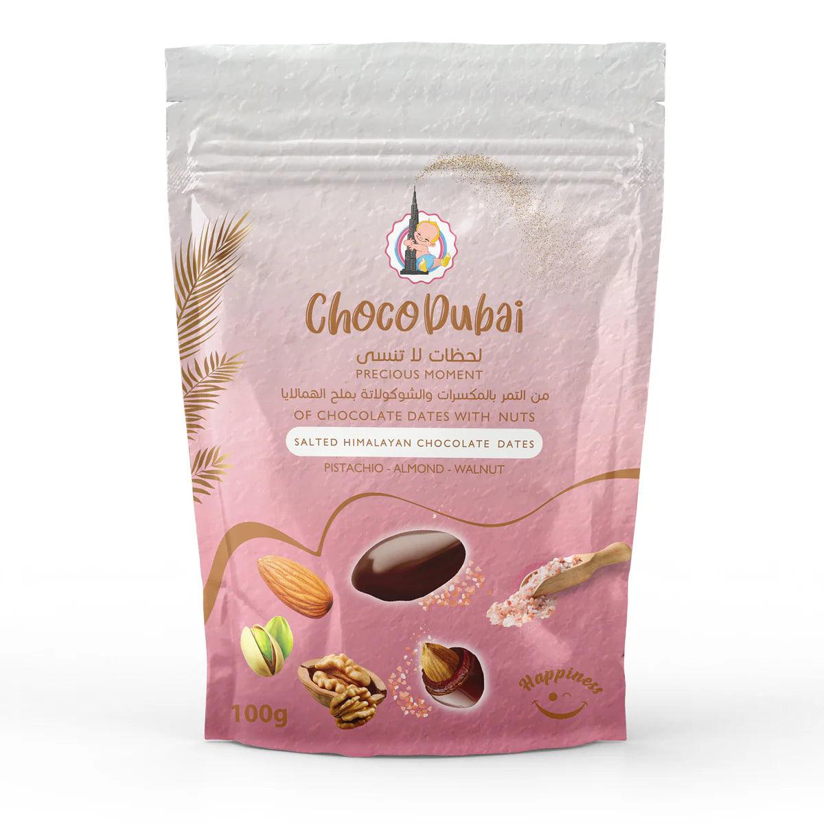 Choco Dubai – Himalayan Salt Chocolate Dates Stuffed with Nuts (100 g) - BAZAR BY K